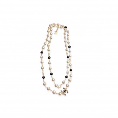 CHANEL PEARL LONG NECKLACE ABE163